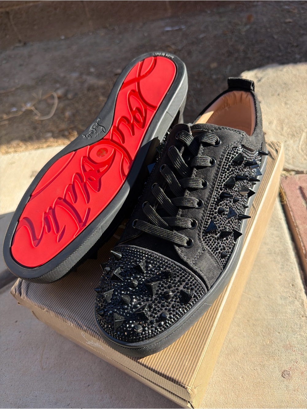 Christian Louboutin Redbottoms Spiked Sneakers